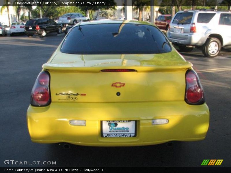 Competition Yellow / Ebony 2002 Chevrolet Monte Carlo SS