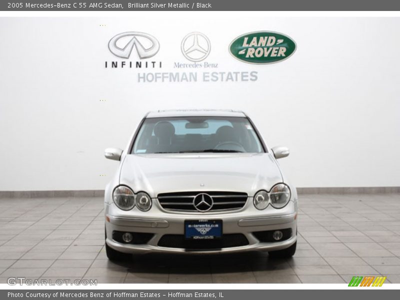 Brilliant Silver Metallic / Black 2005 Mercedes-Benz C 55 AMG Sedan