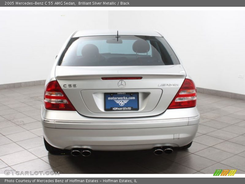 Brilliant Silver Metallic / Black 2005 Mercedes-Benz C 55 AMG Sedan