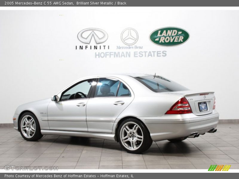 Brilliant Silver Metallic / Black 2005 Mercedes-Benz C 55 AMG Sedan