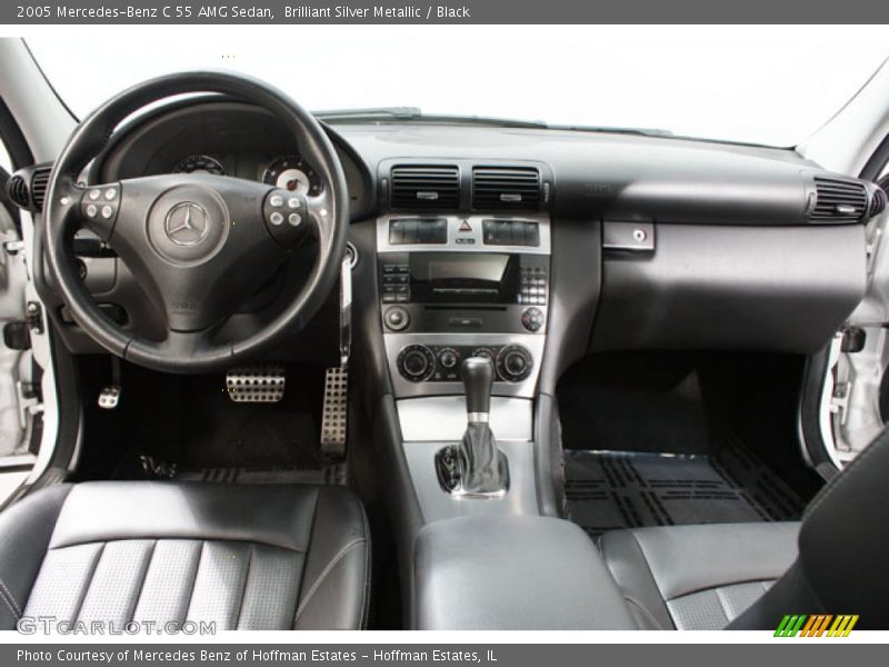 Brilliant Silver Metallic / Black 2005 Mercedes-Benz C 55 AMG Sedan