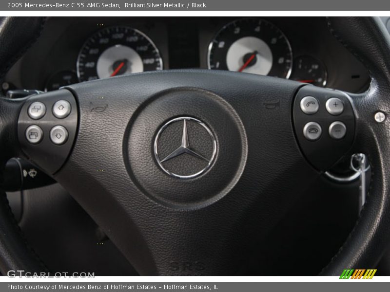 Brilliant Silver Metallic / Black 2005 Mercedes-Benz C 55 AMG Sedan