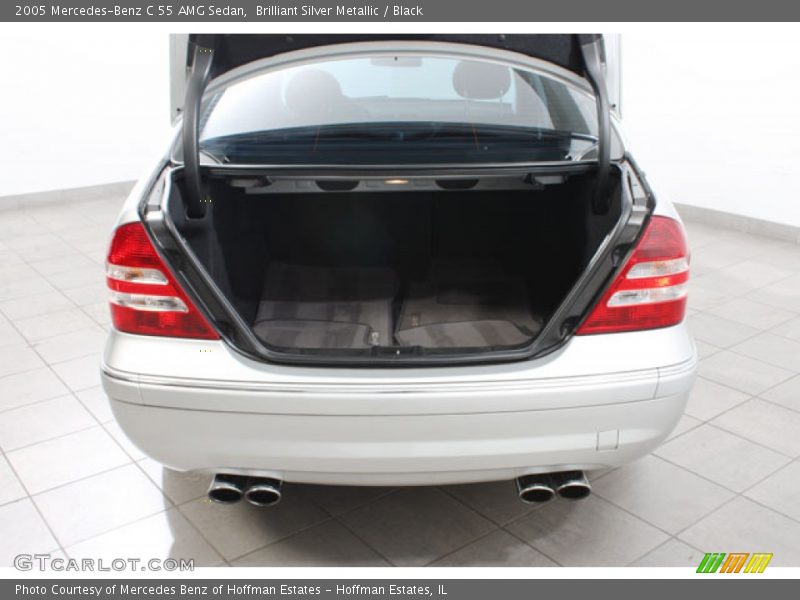 Brilliant Silver Metallic / Black 2005 Mercedes-Benz C 55 AMG Sedan
