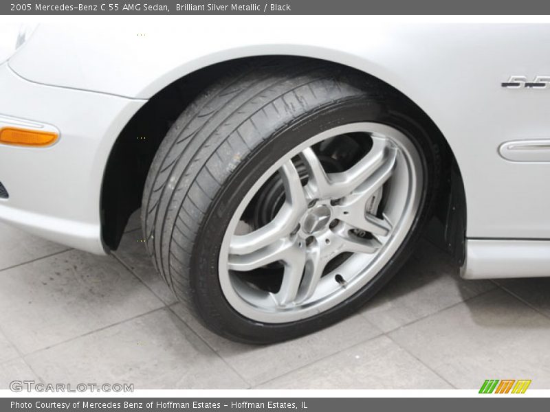 Brilliant Silver Metallic / Black 2005 Mercedes-Benz C 55 AMG Sedan