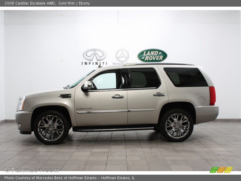 Gold Mist / Ebony 2008 Cadillac Escalade AWD