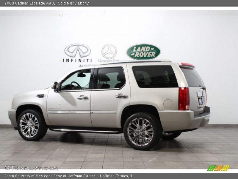 Gold Mist / Ebony 2008 Cadillac Escalade AWD