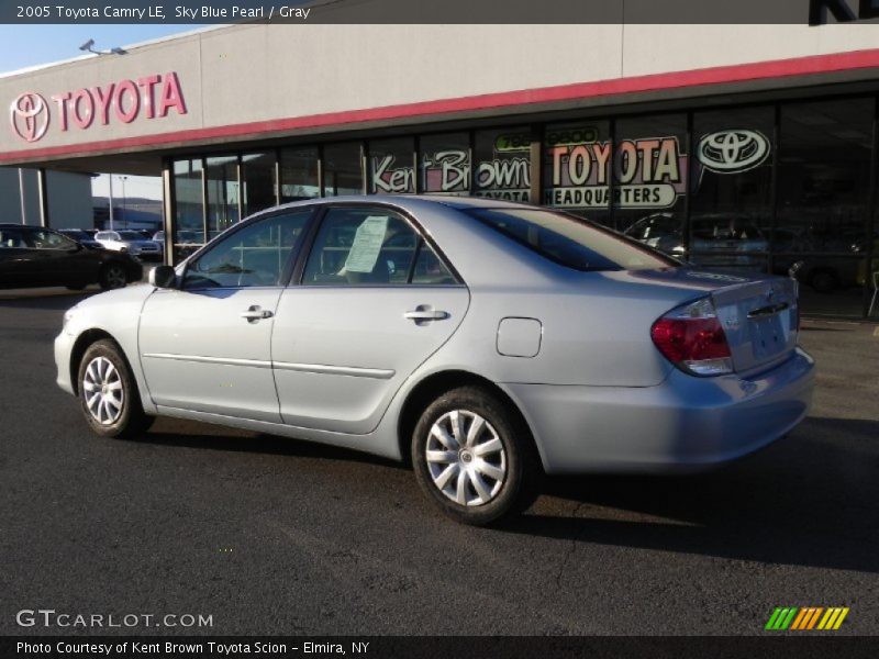 Sky Blue Pearl / Gray 2005 Toyota Camry LE