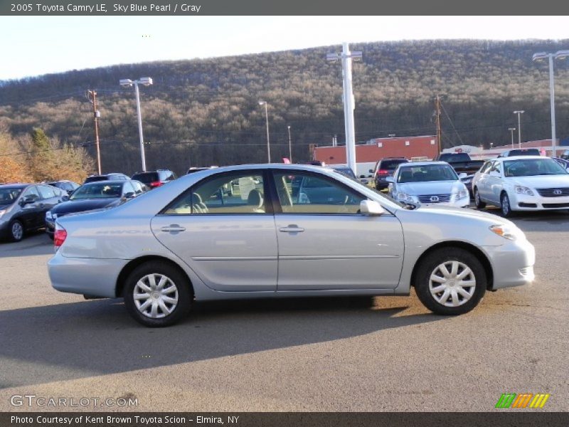 Sky Blue Pearl / Gray 2005 Toyota Camry LE