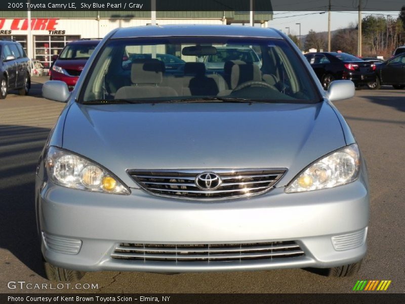 Sky Blue Pearl / Gray 2005 Toyota Camry LE