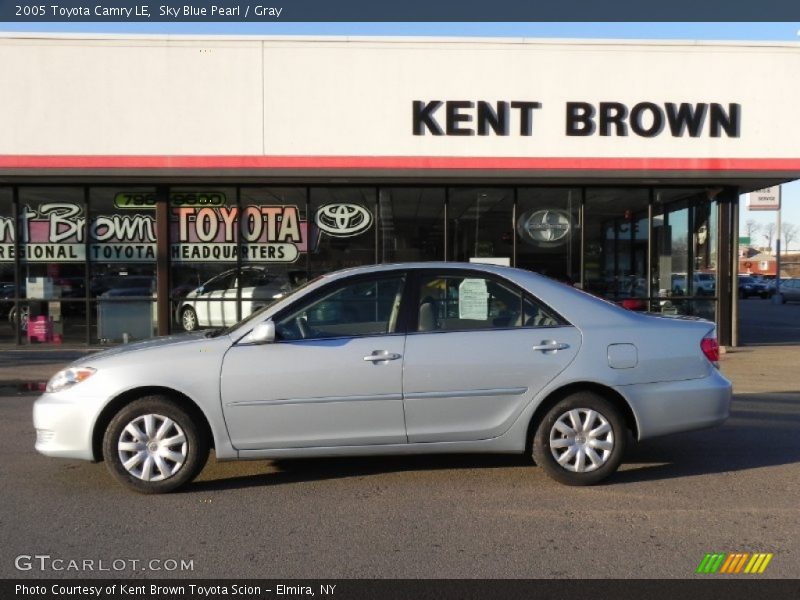 Sky Blue Pearl / Gray 2005 Toyota Camry LE