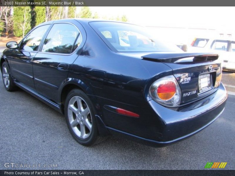 Majestic Blue / Black 2003 Nissan Maxima SE