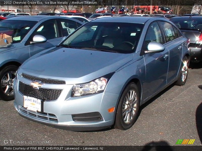 Ice Blue Metallic / Medium Titanium 2012 Chevrolet Cruze Eco