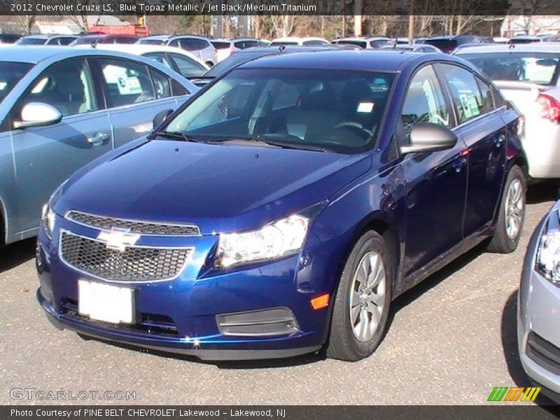 Blue Topaz Metallic / Jet Black/Medium Titanium 2012 Chevrolet Cruze LS