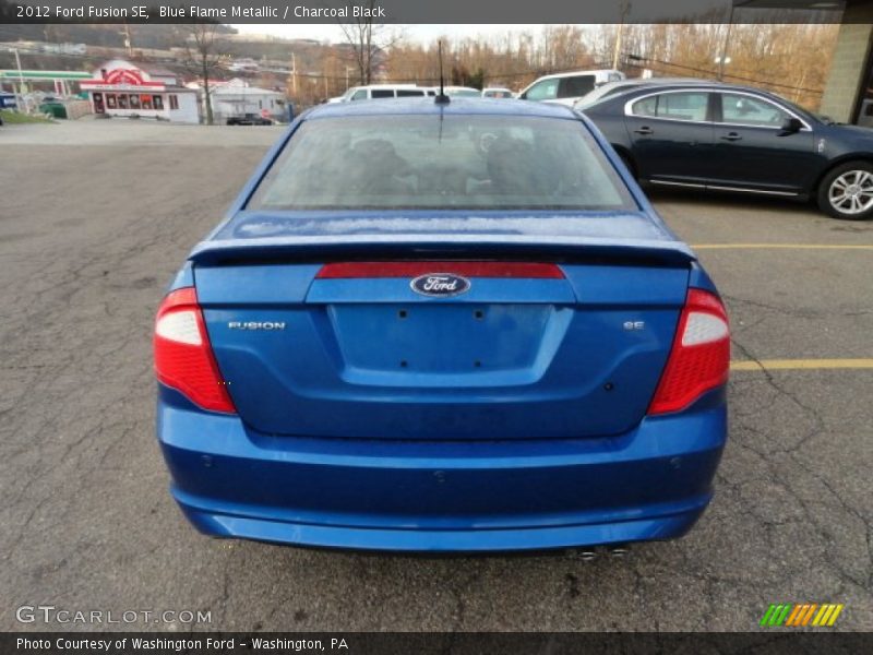 Blue Flame Metallic / Charcoal Black 2012 Ford Fusion SE