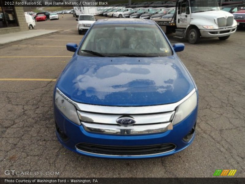 Blue Flame Metallic / Charcoal Black 2012 Ford Fusion SE