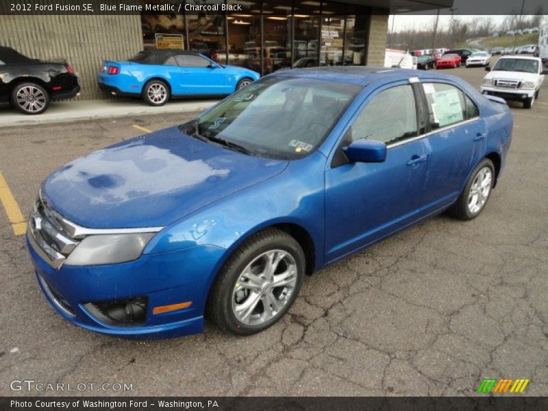 Blue Flame Metallic / Charcoal Black 2012 Ford Fusion SE