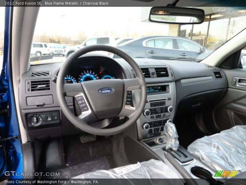 Blue Flame Metallic / Charcoal Black 2012 Ford Fusion SE