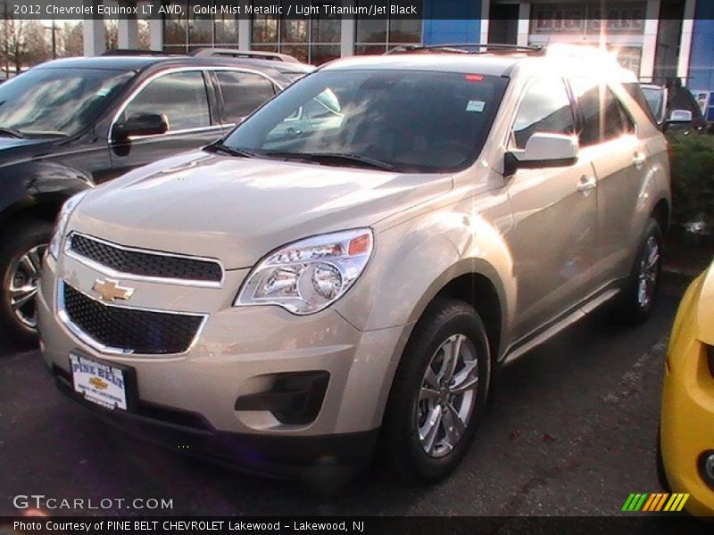 Gold Mist Metallic / Light Titanium/Jet Black 2012 Chevrolet Equinox LT AWD