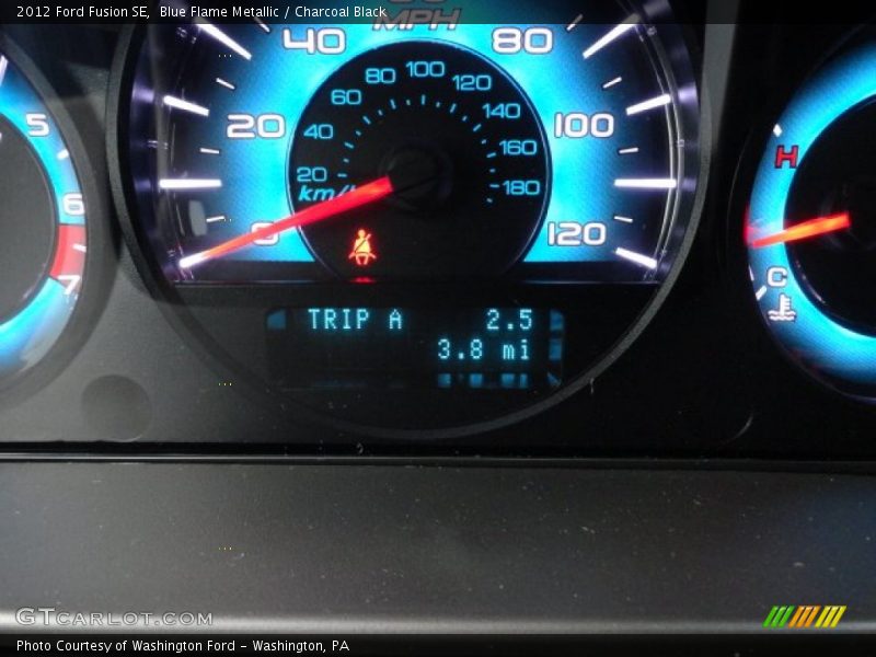 Blue Flame Metallic / Charcoal Black 2012 Ford Fusion SE