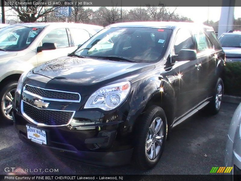 Black / Jet Black 2012 Chevrolet Equinox LS AWD