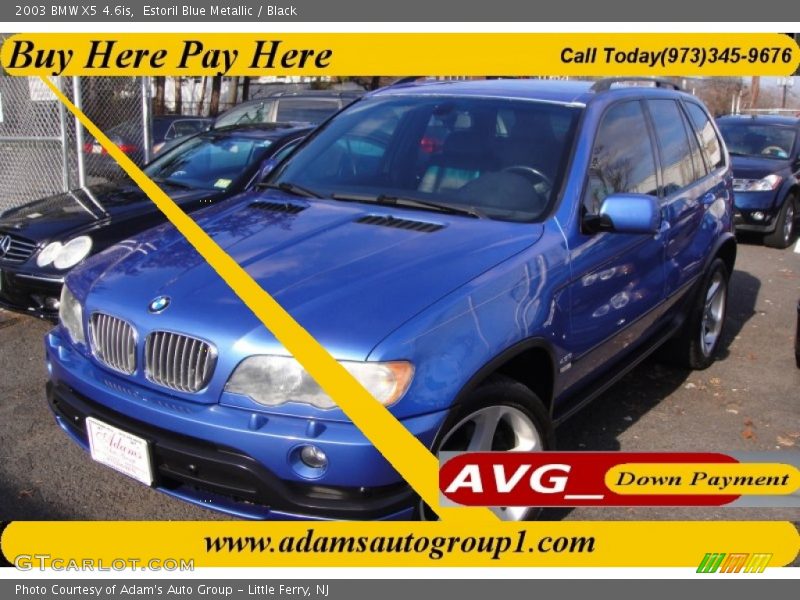 Estoril Blue Metallic / Black 2003 BMW X5 4.6is