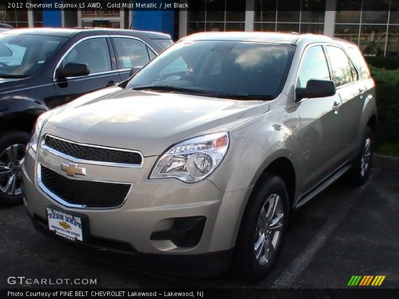 Gold Mist Metallic / Jet Black 2012 Chevrolet Equinox LS AWD