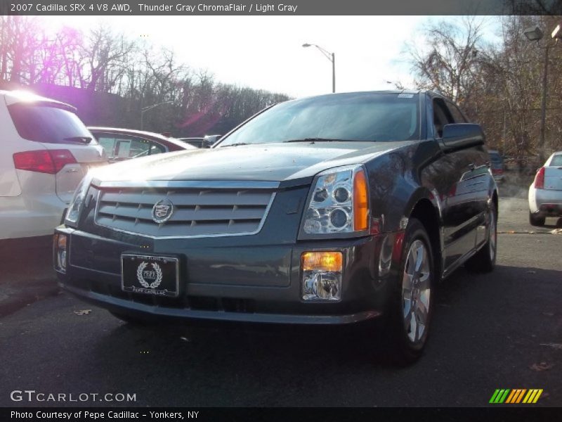 Thunder Gray ChromaFlair / Light Gray 2007 Cadillac SRX 4 V8 AWD