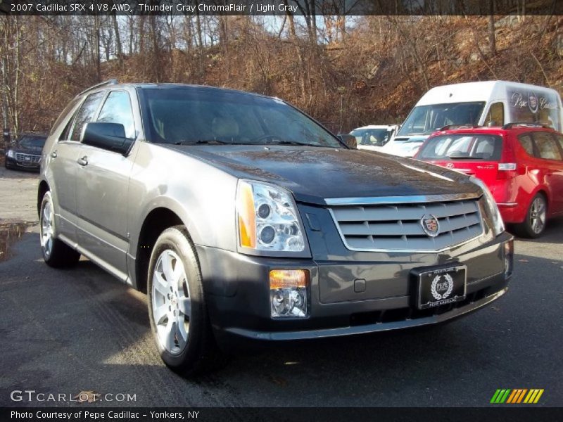 Thunder Gray ChromaFlair / Light Gray 2007 Cadillac SRX 4 V8 AWD