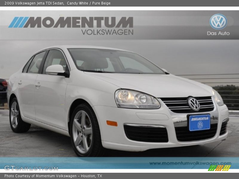 Candy White / Pure Beige 2009 Volkswagen Jetta TDI Sedan
