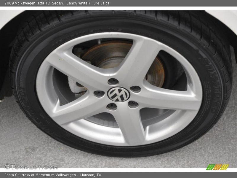 Candy White / Pure Beige 2009 Volkswagen Jetta TDI Sedan