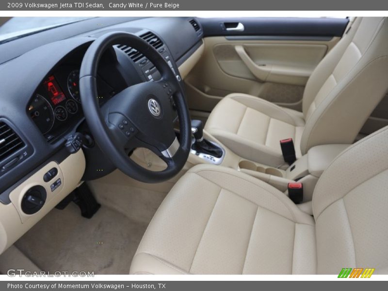 Candy White / Pure Beige 2009 Volkswagen Jetta TDI Sedan