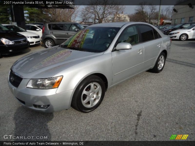 Bright Silver / Gray 2007 Hyundai Sonata SE V6