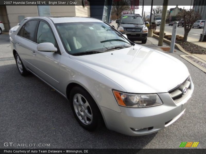 Bright Silver / Gray 2007 Hyundai Sonata SE V6