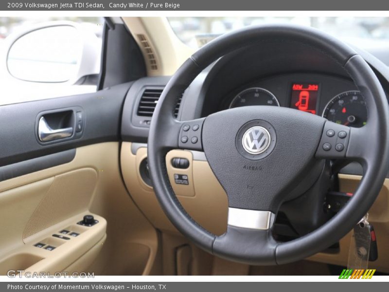 Candy White / Pure Beige 2009 Volkswagen Jetta TDI Sedan