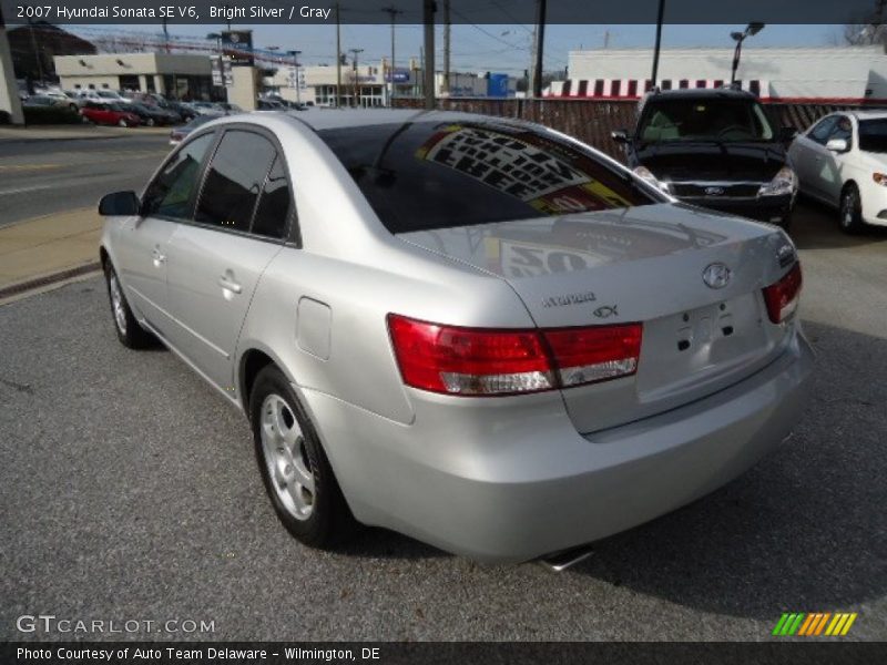Bright Silver / Gray 2007 Hyundai Sonata SE V6