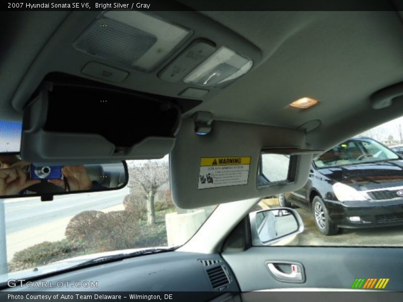 Bright Silver / Gray 2007 Hyundai Sonata SE V6