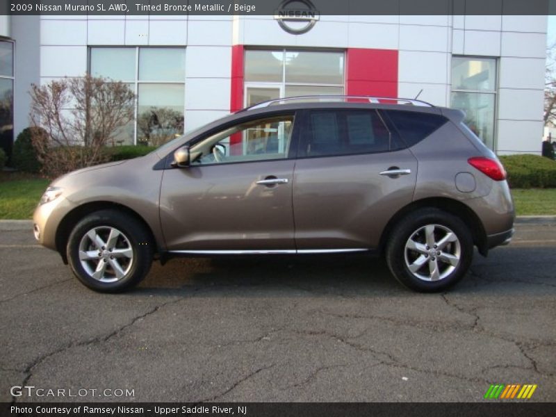 Tinted Bronze Metallic / Beige 2009 Nissan Murano SL AWD