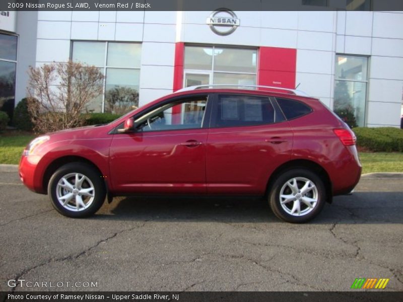 Venom Red / Black 2009 Nissan Rogue SL AWD