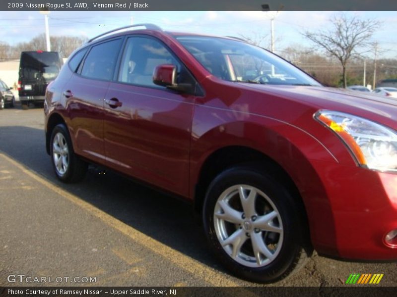 Venom Red / Black 2009 Nissan Rogue SL AWD
