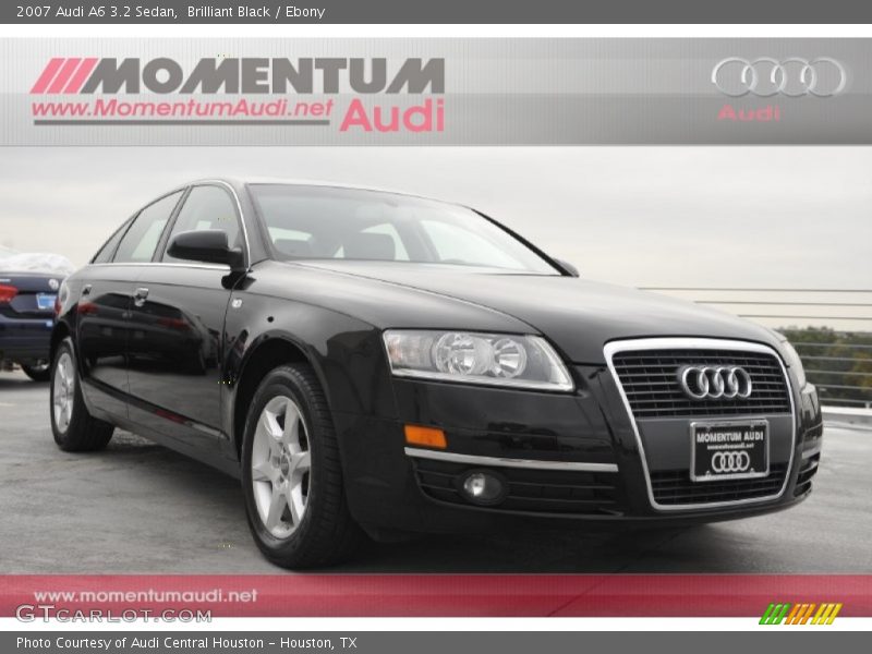 Brilliant Black / Ebony 2007 Audi A6 3.2 Sedan