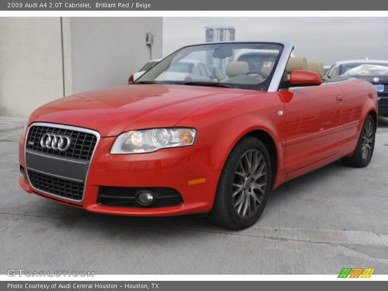 Front 3/4 View of 2009 A4 2.0T Cabriolet