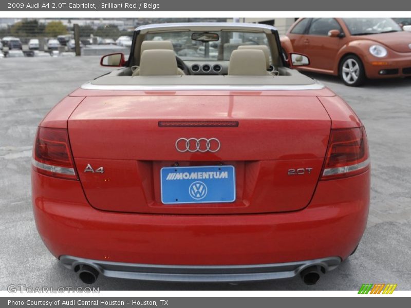 Brilliant Red / Beige 2009 Audi A4 2.0T Cabriolet