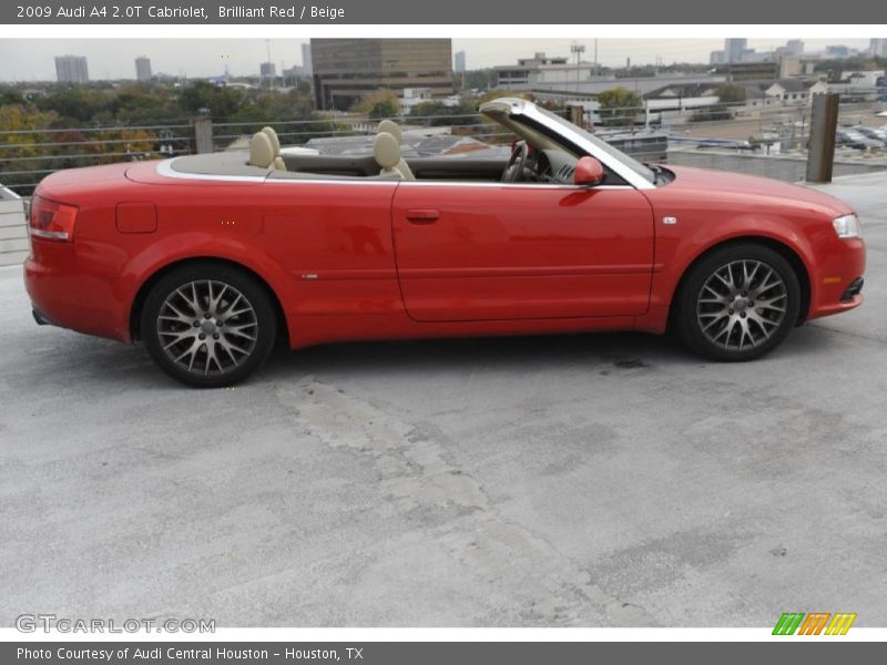 Brilliant Red / Beige 2009 Audi A4 2.0T Cabriolet