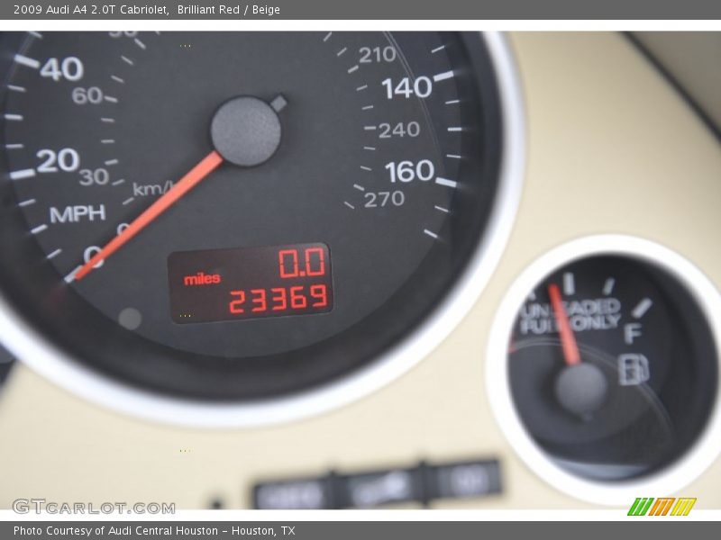 Brilliant Red / Beige 2009 Audi A4 2.0T Cabriolet