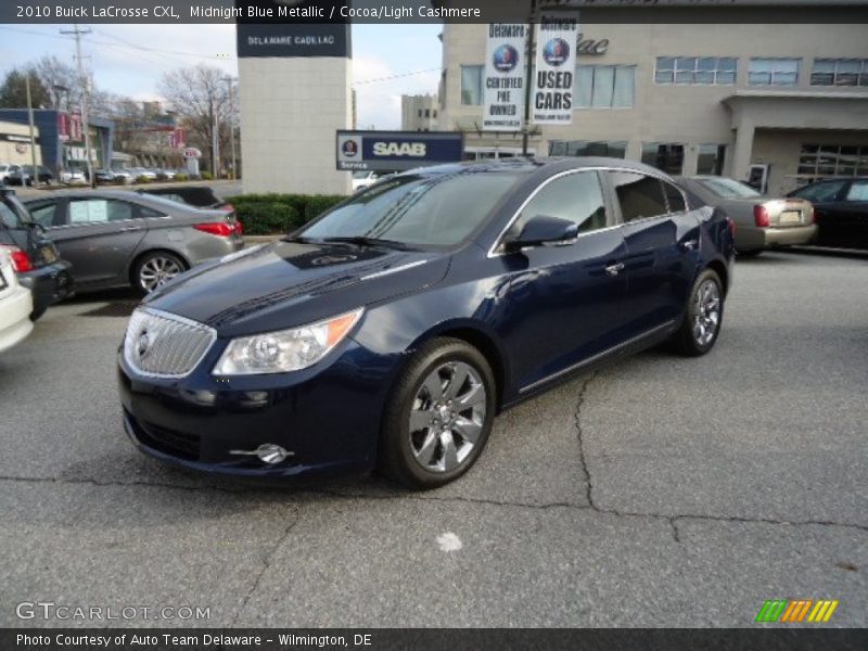 Midnight Blue Metallic / Cocoa/Light Cashmere 2010 Buick LaCrosse CXL