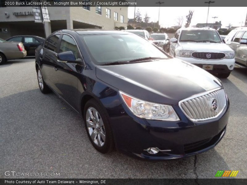 Midnight Blue Metallic / Cocoa/Light Cashmere 2010 Buick LaCrosse CXL
