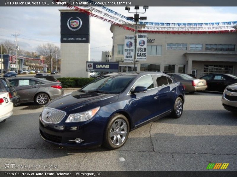 Midnight Blue Metallic / Cocoa/Light Cashmere 2010 Buick LaCrosse CXL