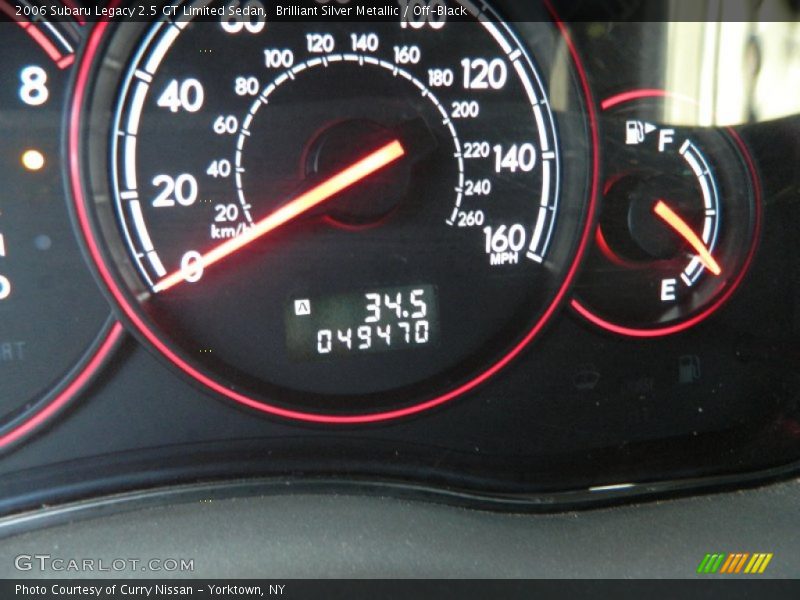 Brilliant Silver Metallic / Off-Black 2006 Subaru Legacy 2.5 GT Limited Sedan