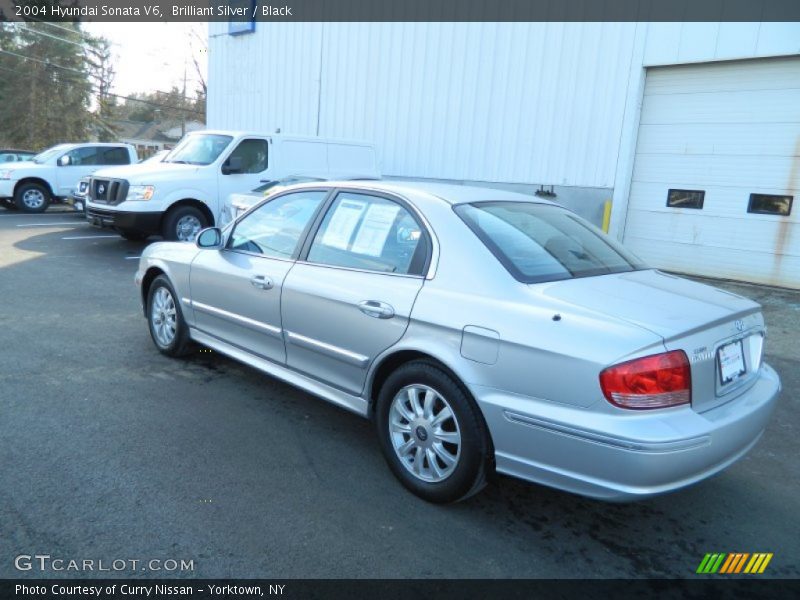 Brilliant Silver / Black 2004 Hyundai Sonata V6