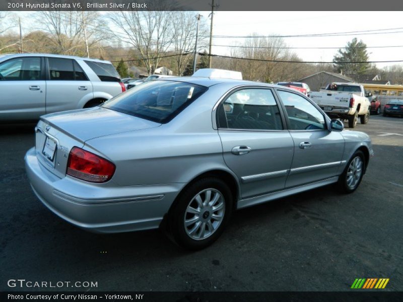 Brilliant Silver / Black 2004 Hyundai Sonata V6